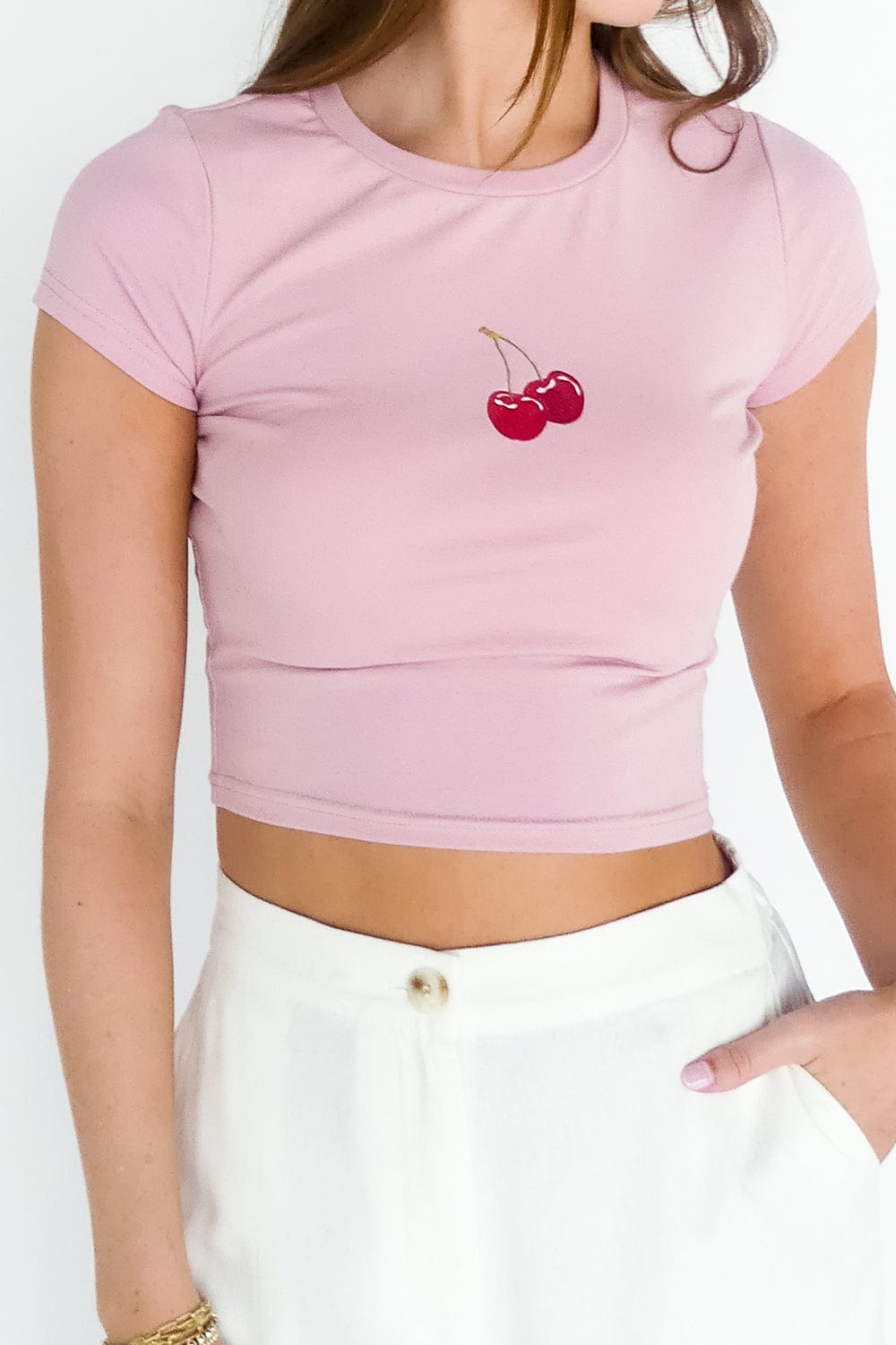 Cherry Cropped Graphic Tee | Wild Dove Boutique | San Diego, CA