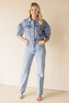 Teagan Puff Sleeve Denim Jacket