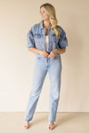 Teagan Puff Sleeve Denim Jacket