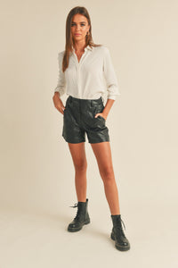 Veronica Leather Shorts