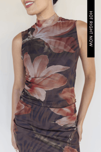 Keaton Mesh Mock Neck Top Keaton Mesh Mock Neck Top