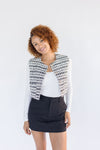 Vaeda Tweed Front Pocket Crop Vest