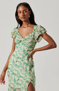 Maisy Dress in Green Floral by ASTR The Label