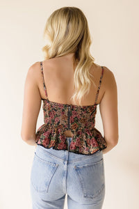 Kellan Peplum Corset Tank