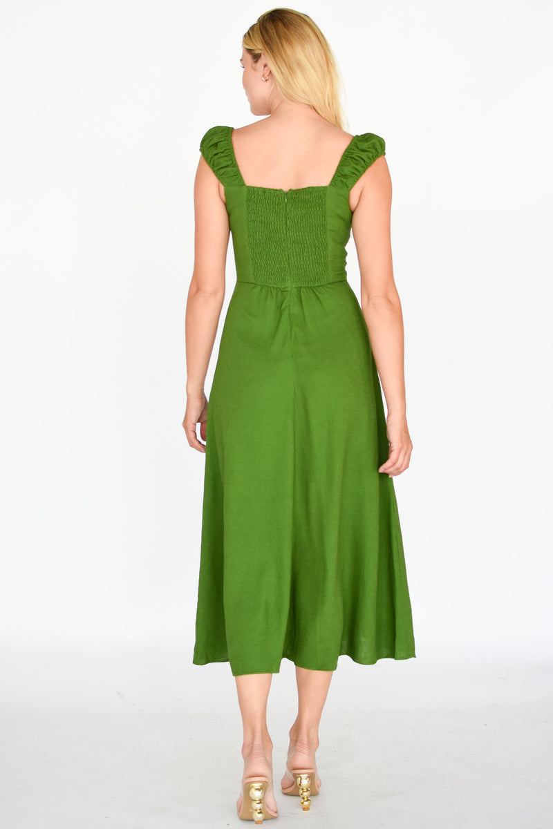 Marguerite Linen Midi Dress