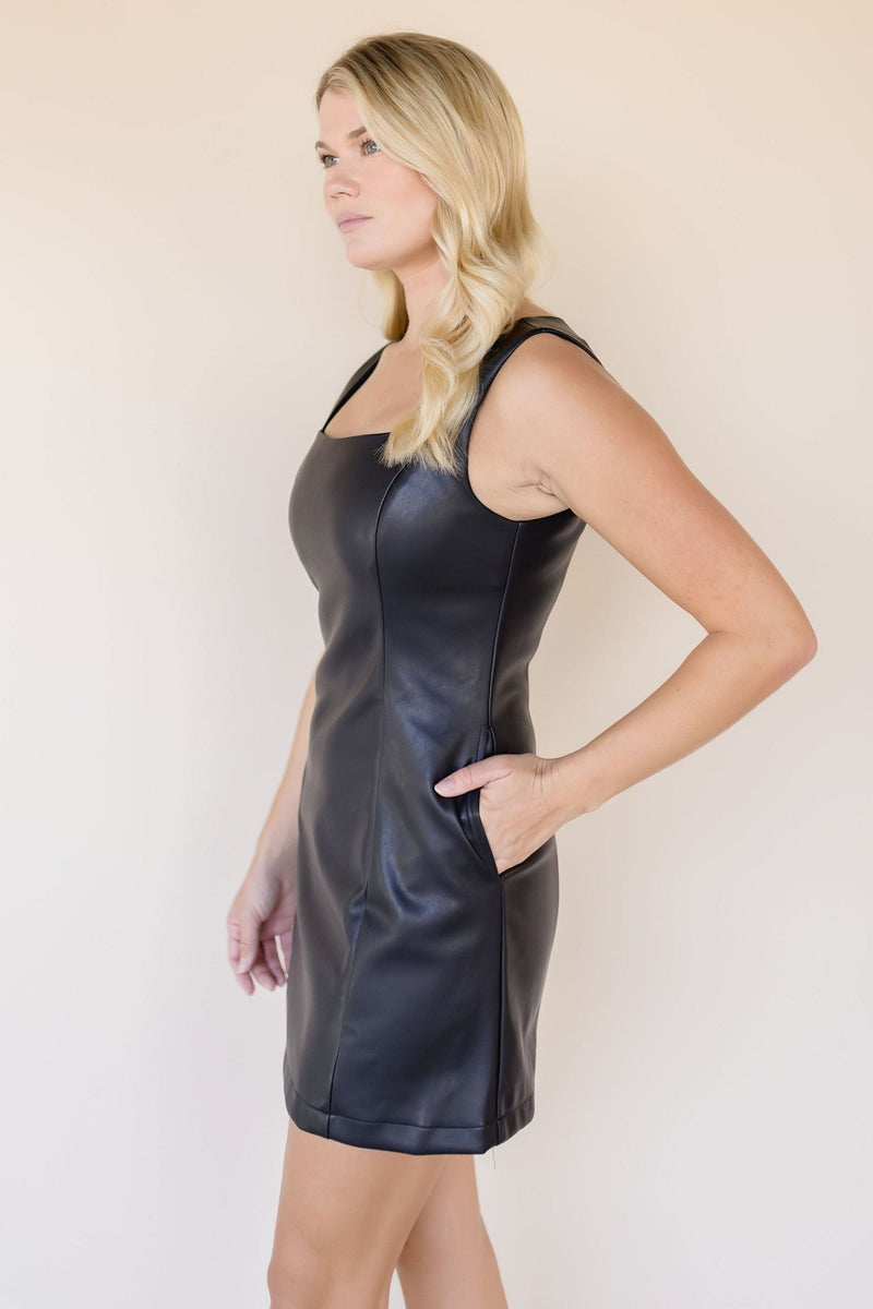 Rona Faux Leather Mini Dress