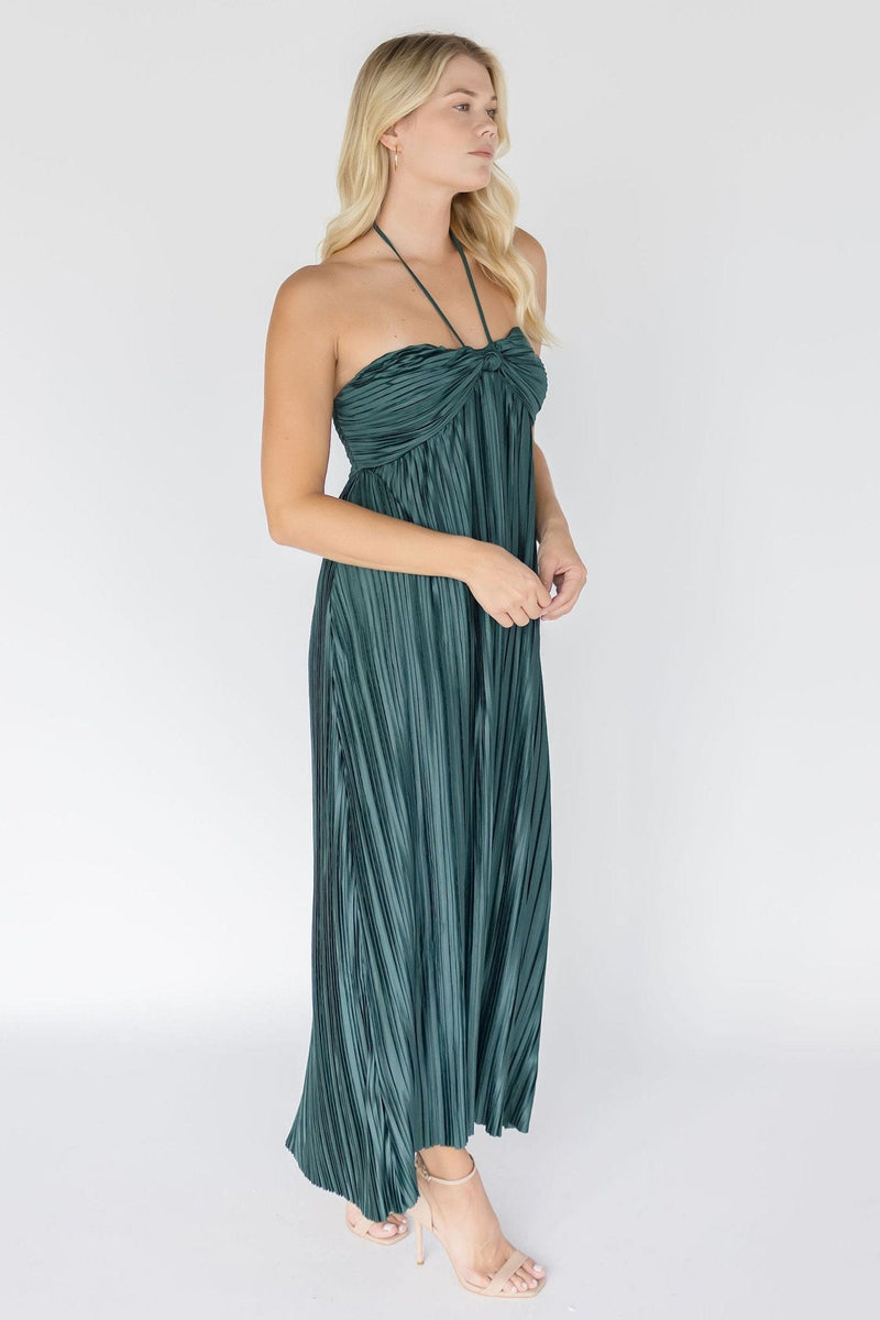 hayes pleated maxi dress Scarlett Hayes Pleated Maxi Dress