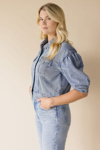 Teagan Puff Sleeve Denim Jacket