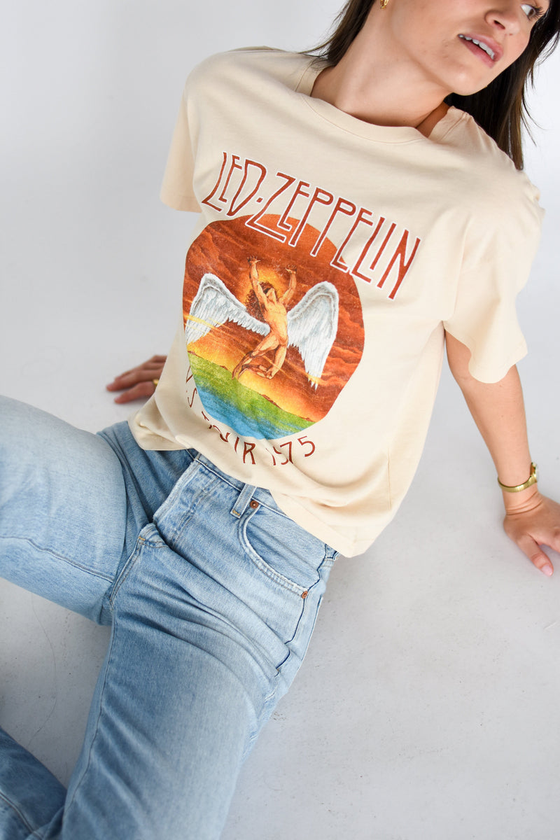 Led Zeppelin Tour 1975 Boyfriend Tee