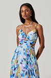 Aquata Floral Pleated Maxi Dress