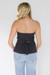 Taryn Button Front Tube Top