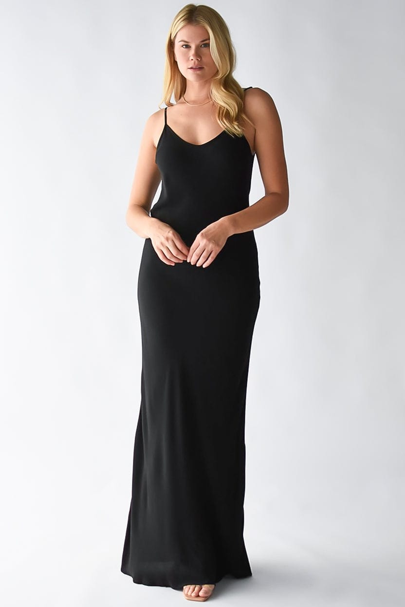 green emerald velvet dress Stolen Stores Classic Maxi Pink Slip Dress main image 0