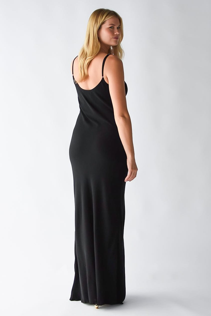 Goldyn Maxi Slip Dress Black | Wild Dove Boutique