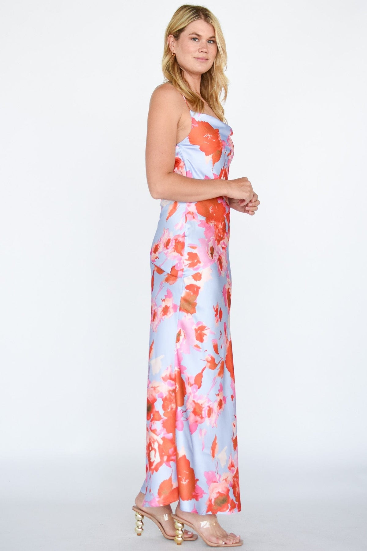 reveur ruched maxi dress pink Embellished Ruched Maxi Dress Pink