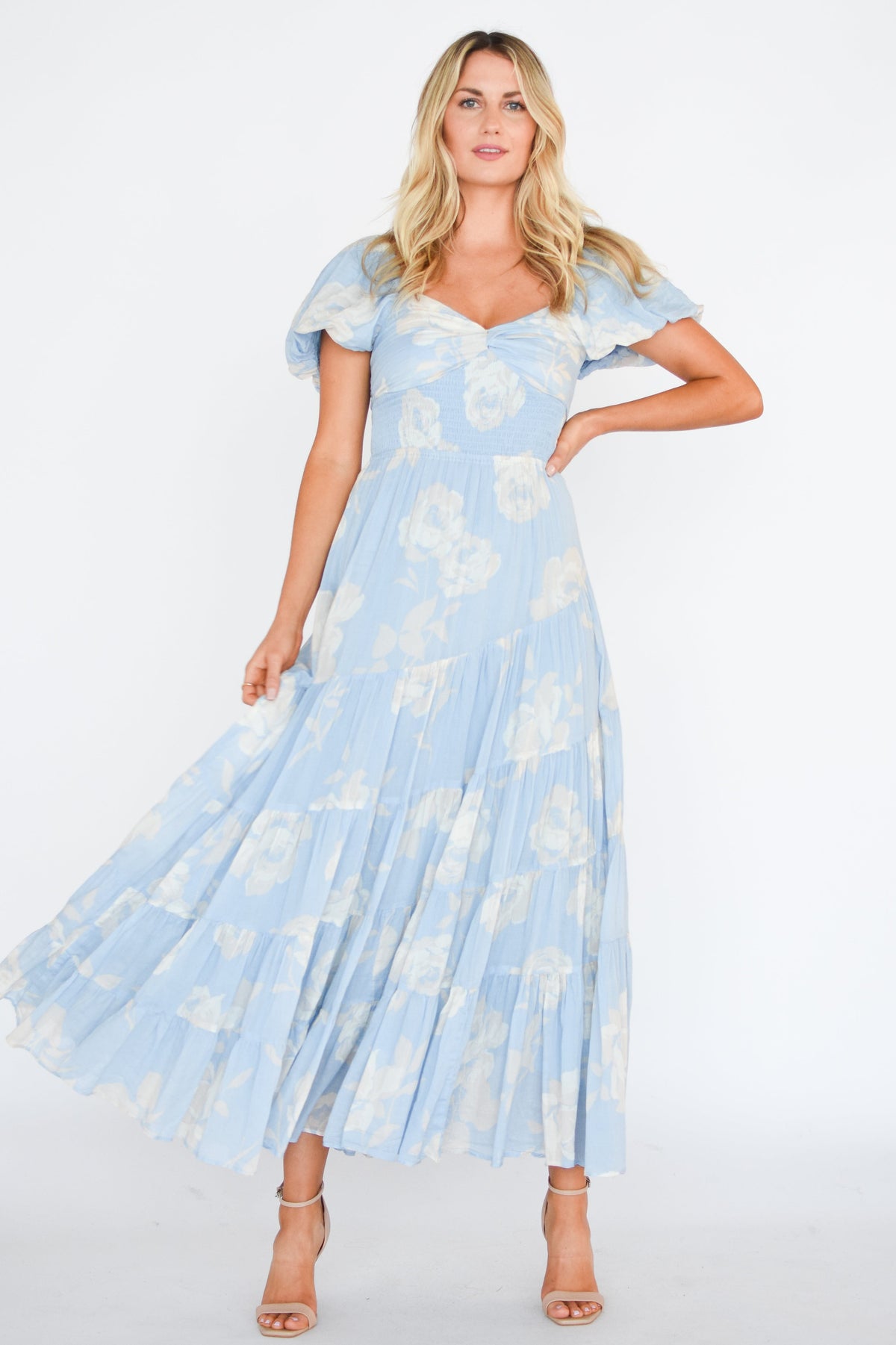 free people sun drenched maxi dress Free People Sundrenched Short-Sleeve Maxi Dress | Wild Dove Boutique