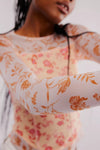 Free People Betty's Garden Top Coral Combo