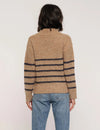 Striped Knit Heartloom Dylan Sweater in Toffee