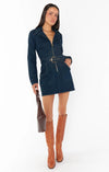 Outlaw Long Sleeve Dress by Show Me Your Mumu in Thunder Wash