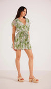 Green/White Floral Margaux Mini Dress by MINKPINK