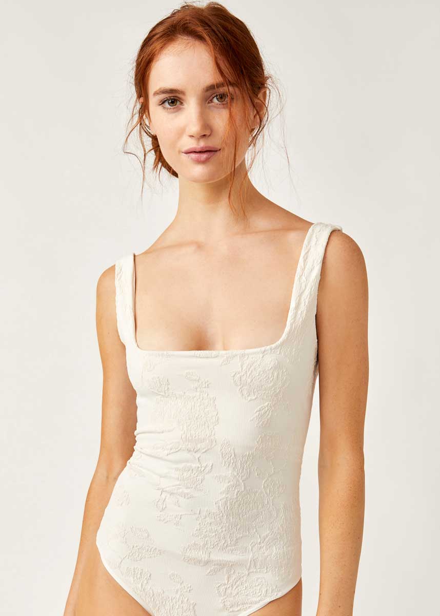 Send Love Seamless Bodysuit in Pastel Parchment by Free People