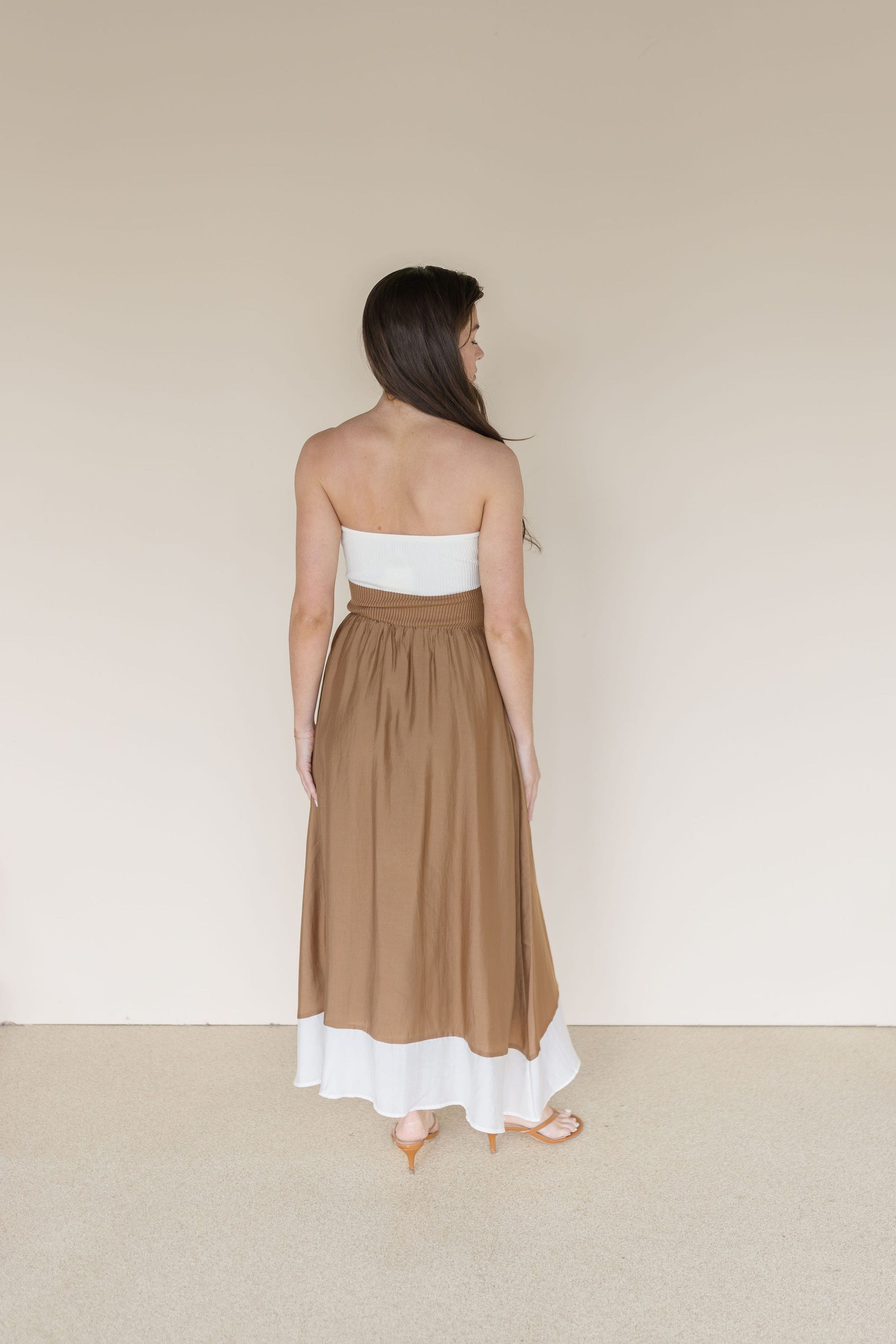 Gentle Flow Front Twist Midi Dress