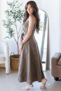 Western Embroidered Button Down Midi Dress