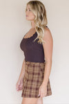 Hollis Plaid Belted Mini Skirt Hollis Plaid Belted Mini Skirt