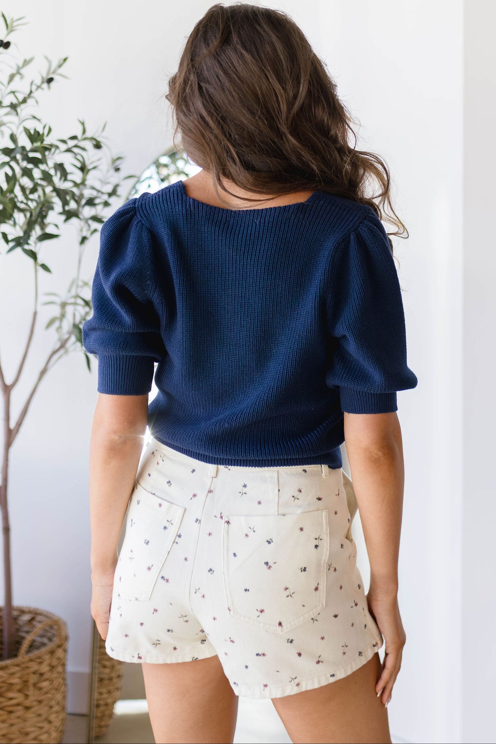Ivory Bloom Fold Over Skort