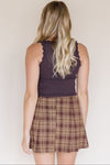 Hollis Plaid Belted Mini Skirt Hollis Plaid Belted Mini Skirt