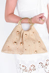 Macie Gold Woven Bag