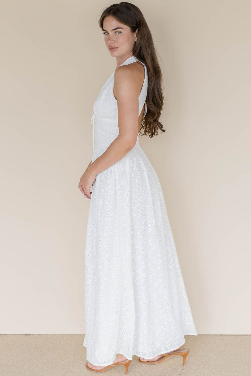 low back white maxi dress Lunette Sweet Escape | Wild Dove Boutique 17&nbsp1/2&nbspX&nbsp34 Luxury White Lace Long infusing the design with Size:6-7 Years