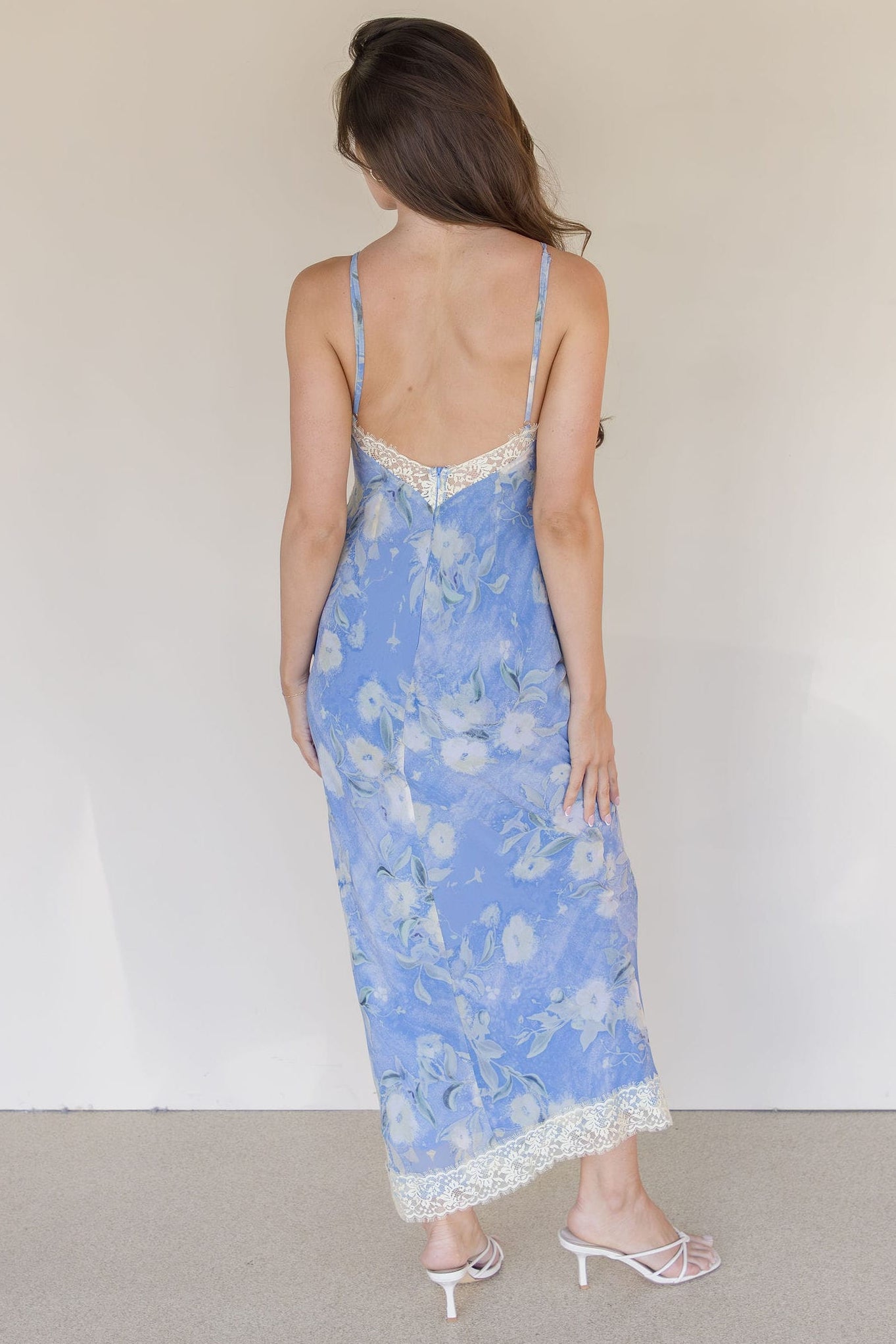 Blue Romance Lace Maxi Dress