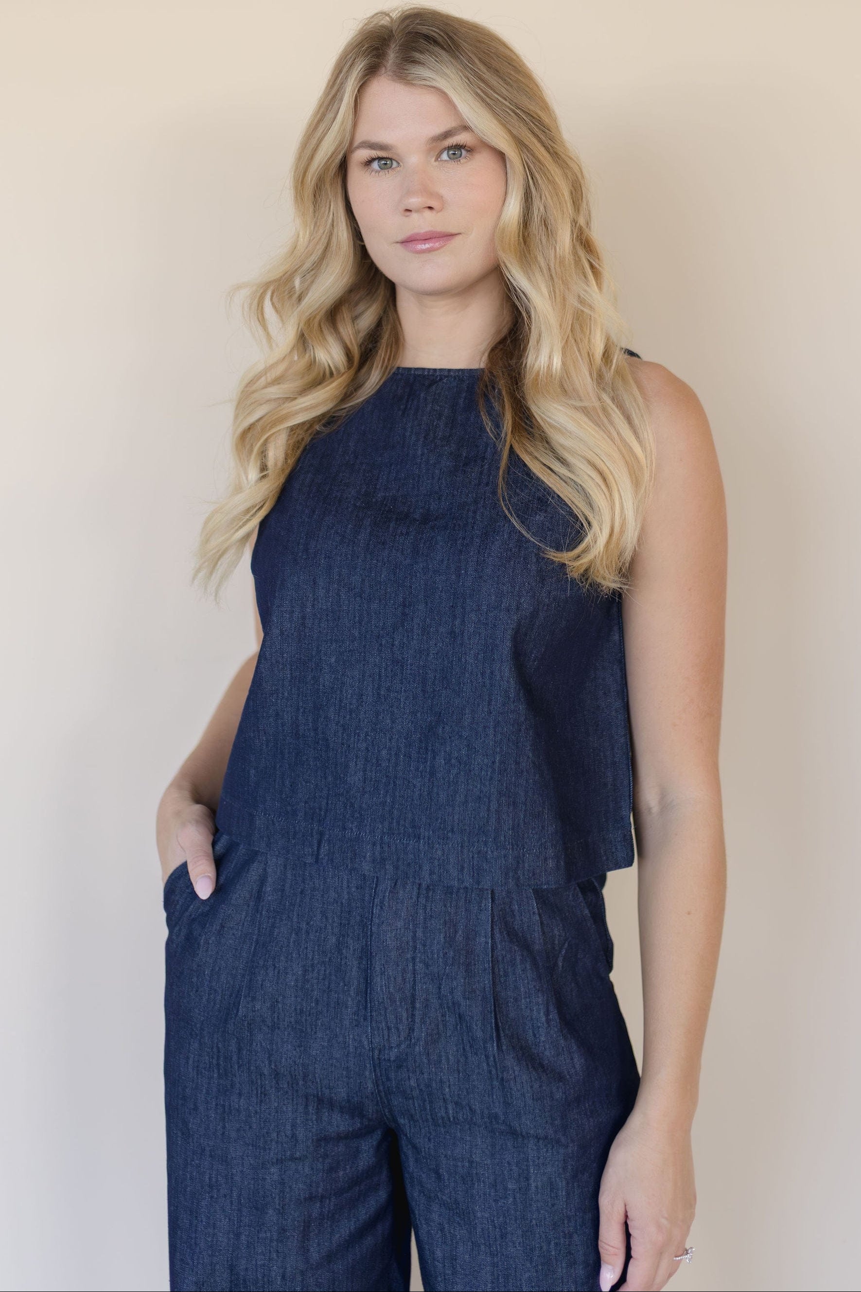 Carter Sleeveless Denim Top Carter Sleeveless Denim Top