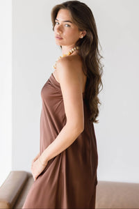 Kenzie Satin Asymmetrical Tube Top