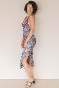 Long Live Printed Mesh Slip Dress Long Live Printed Mesh Slip Dress