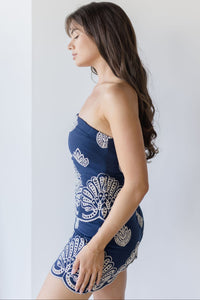 Briar Embroidered Strapless Mini Dress