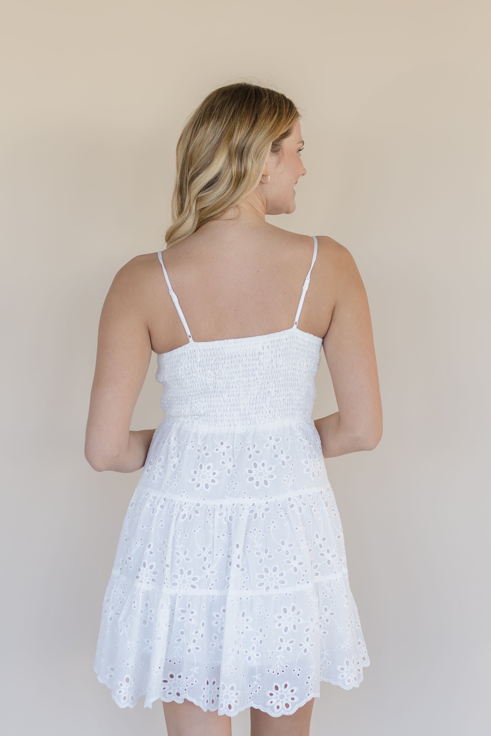 Avara Eyelet Mini Dress