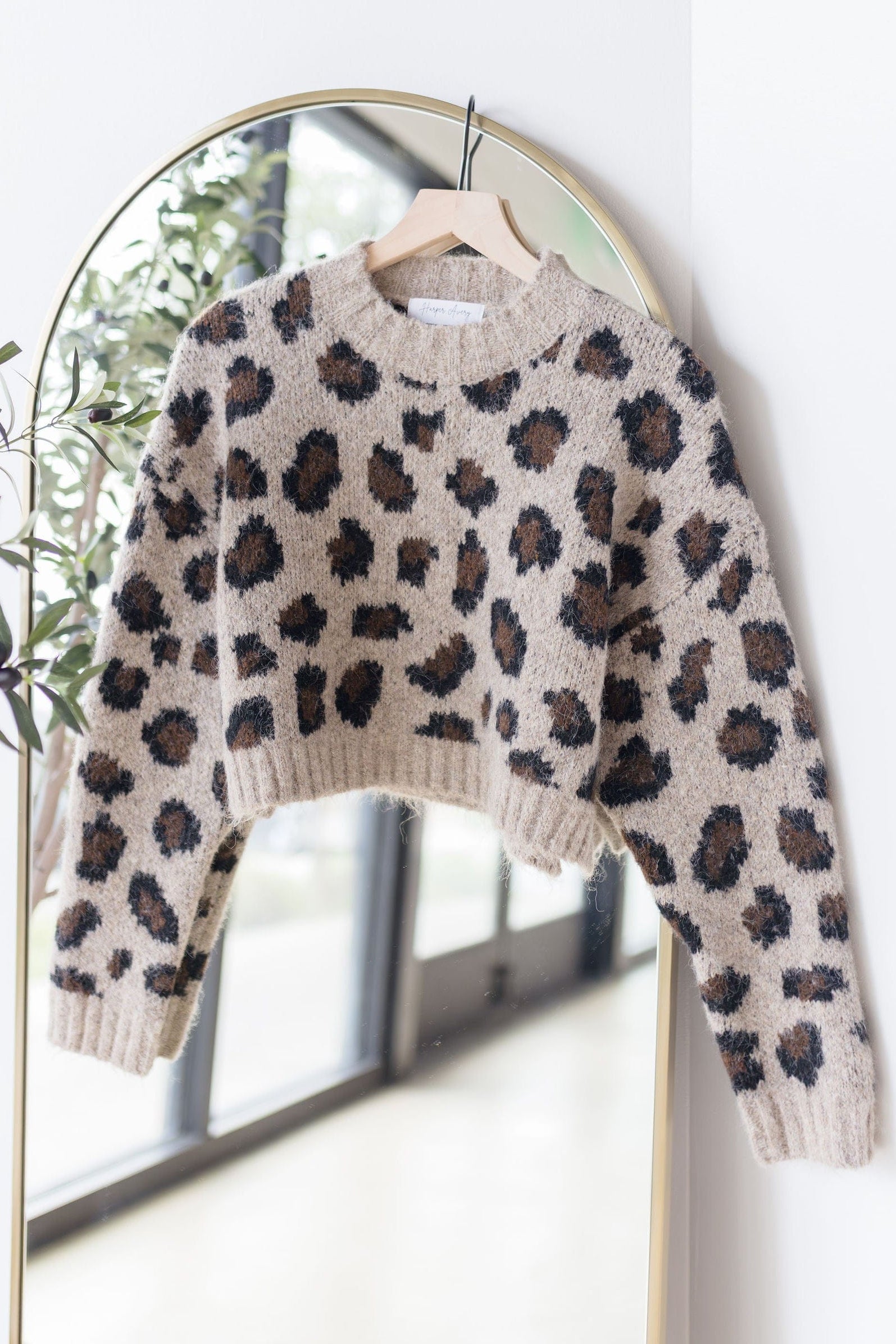 Nala Leopard Cropped Pull Over Nala Leopard Cropped Pull Over