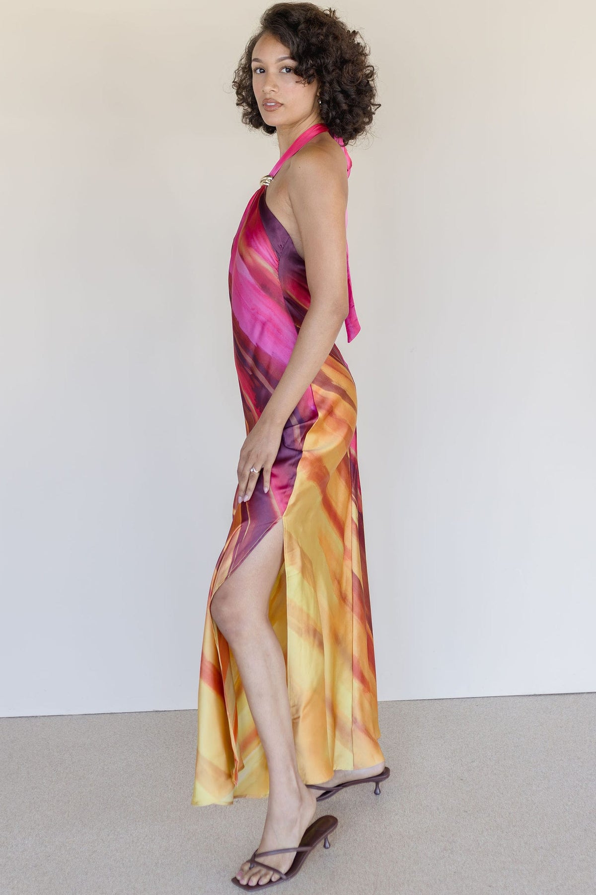 Chasing Sunsets Halter Maxi Dress