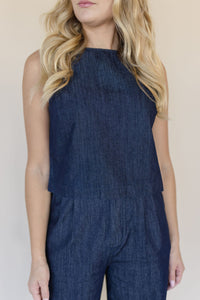 Carter Sleeveless Denim Top Carter Sleeveless Denim Top