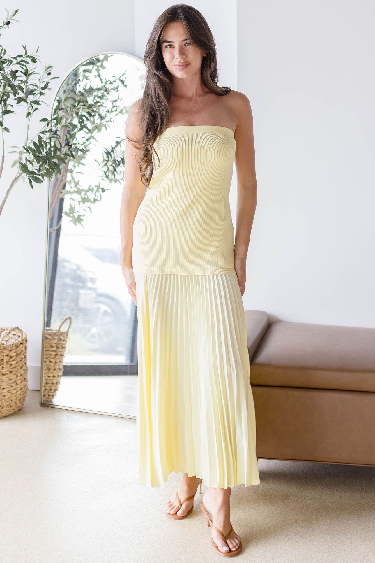 Selune Mixed Media Maxi Dress