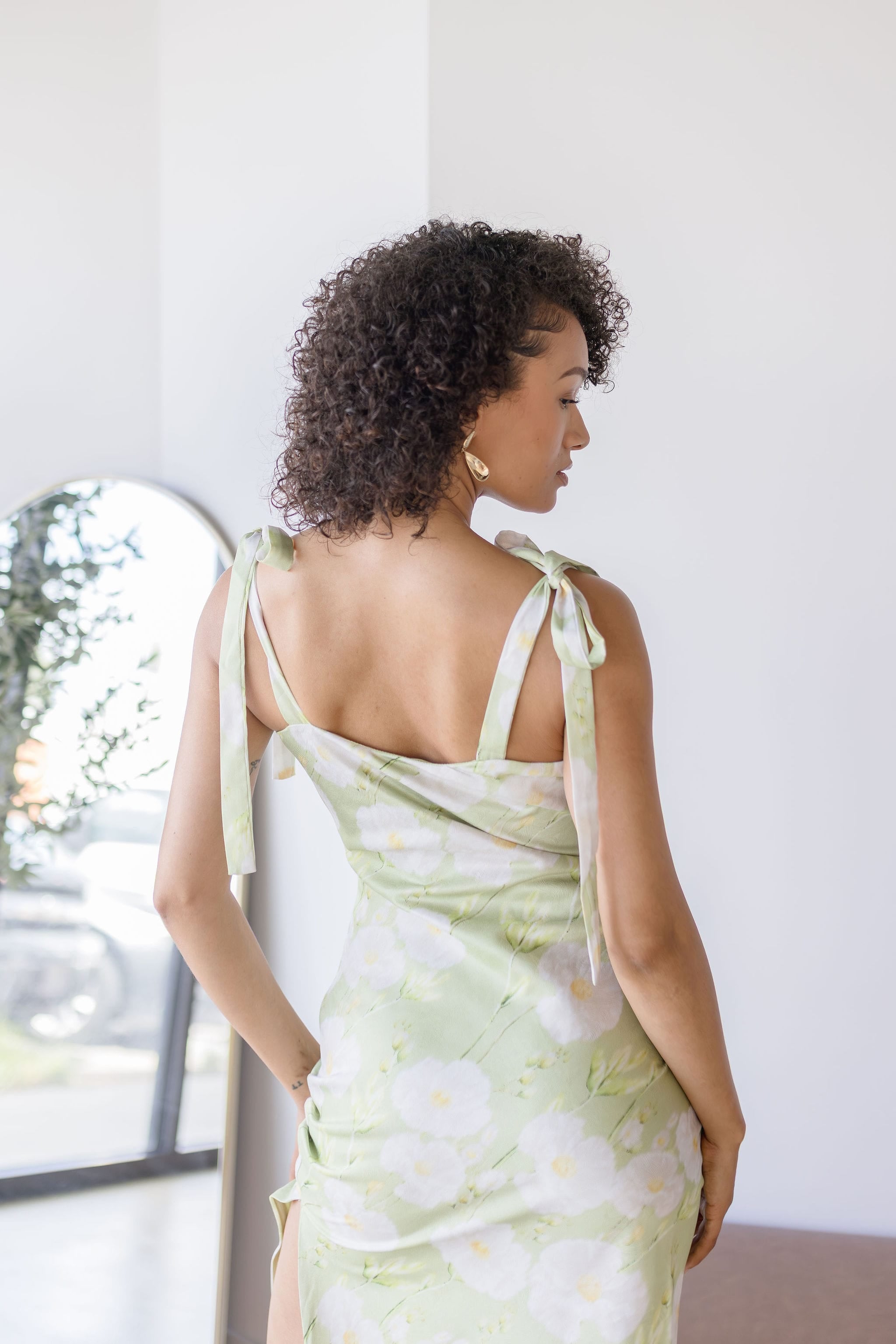 Sabine Tie Strap Midi Dress
