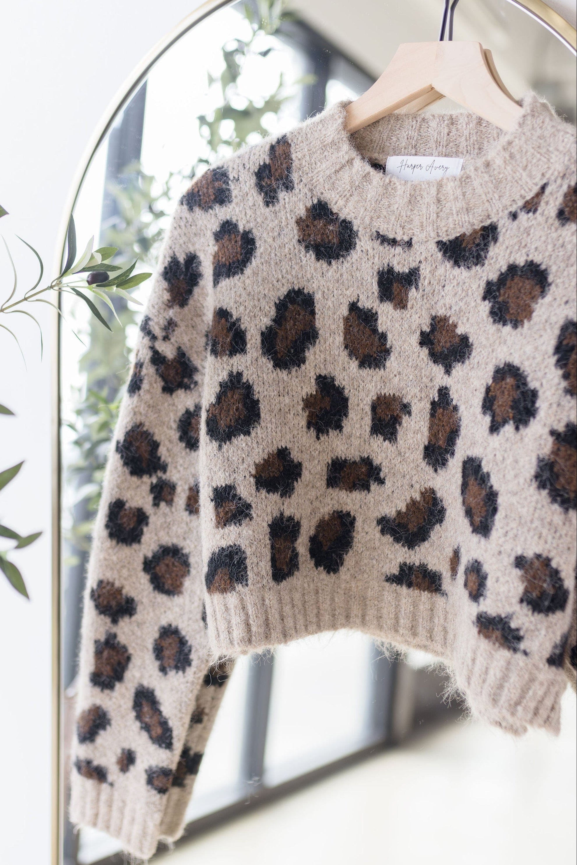 Nala Leopard Cropped Pull Over Nala Leopard Cropped Pull Over