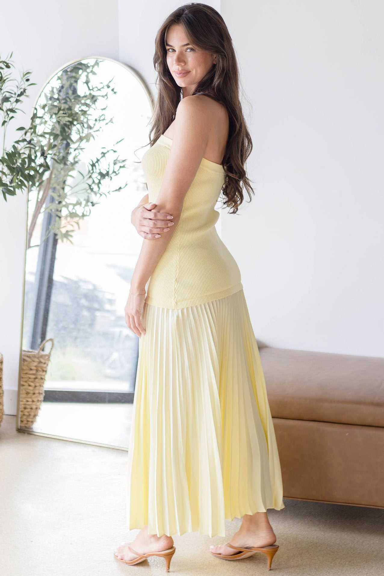 Selune Mixed Media Maxi Dress