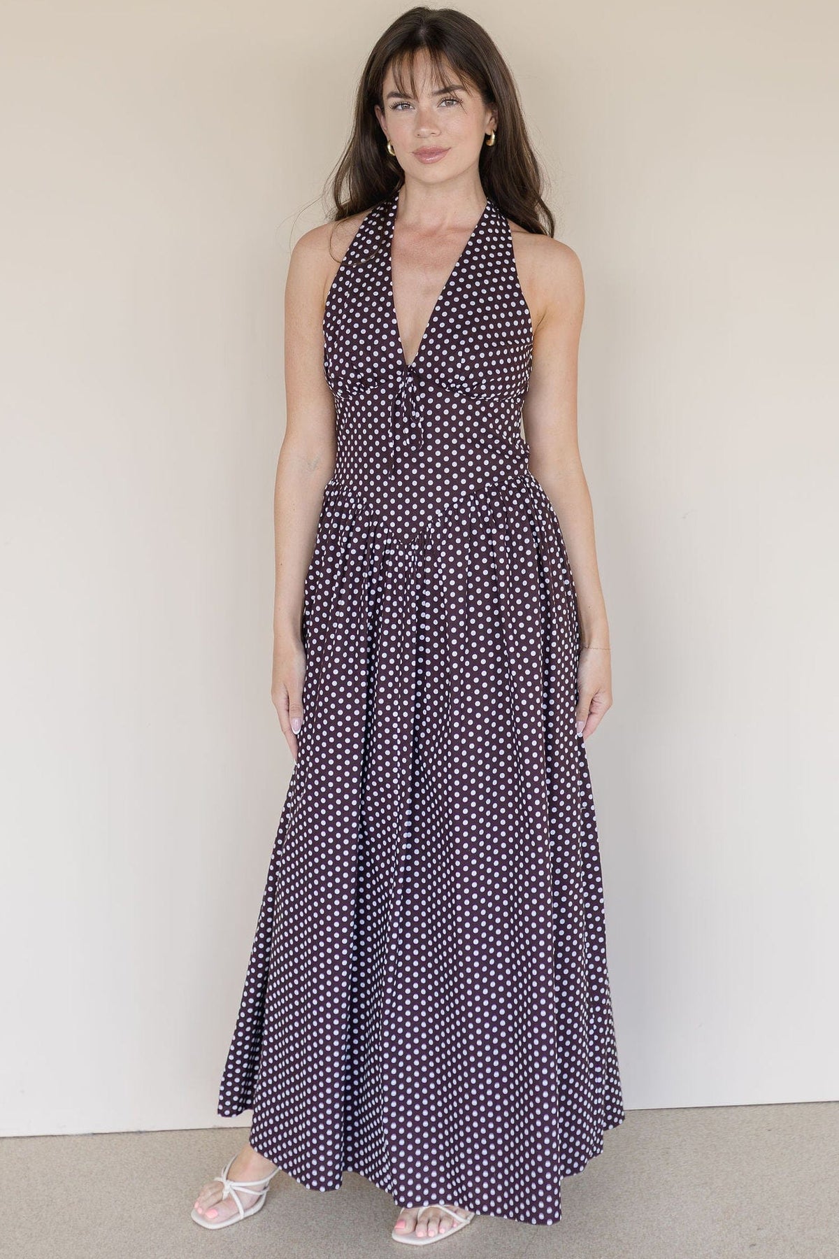 Lunette Dotty Darling Low Back Maxi Dress | Wild Dove Boutique