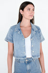 Darling Denim Button Top