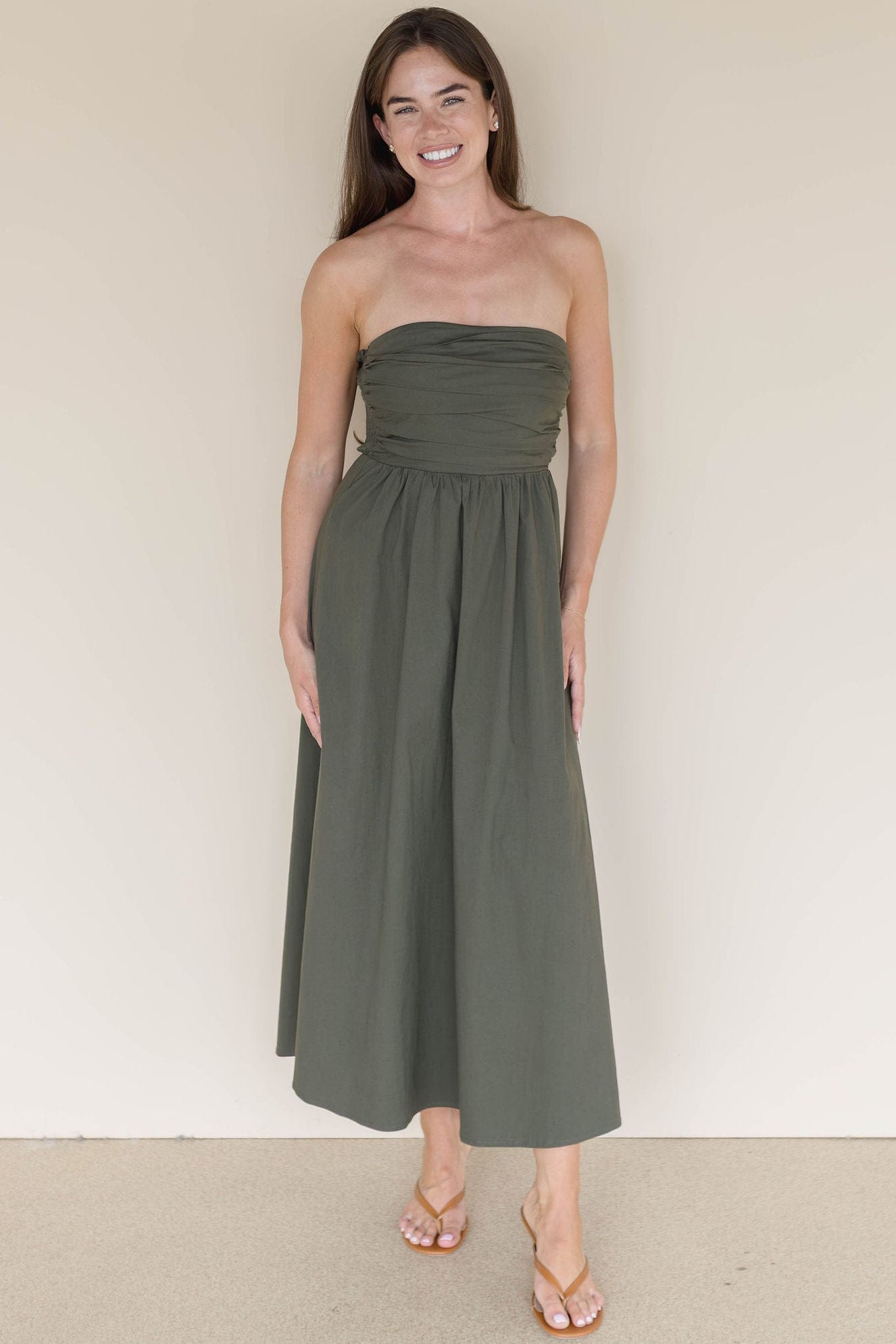 Ashford Strapless Midi Dress