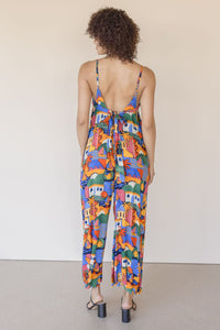 Ciara Tie Back Linen Jumpsuit