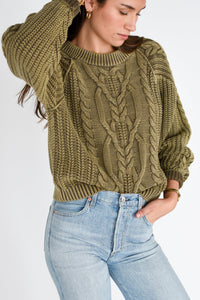 Free People Frankie Cable Sweater 