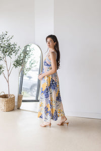Color Study Patchwork Midi Dress